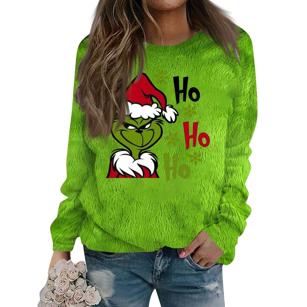 Женская толстовка, спортивная, рождественская, фланелевый пуловер, толстовка с длинным рукавом, повседневная толстовка