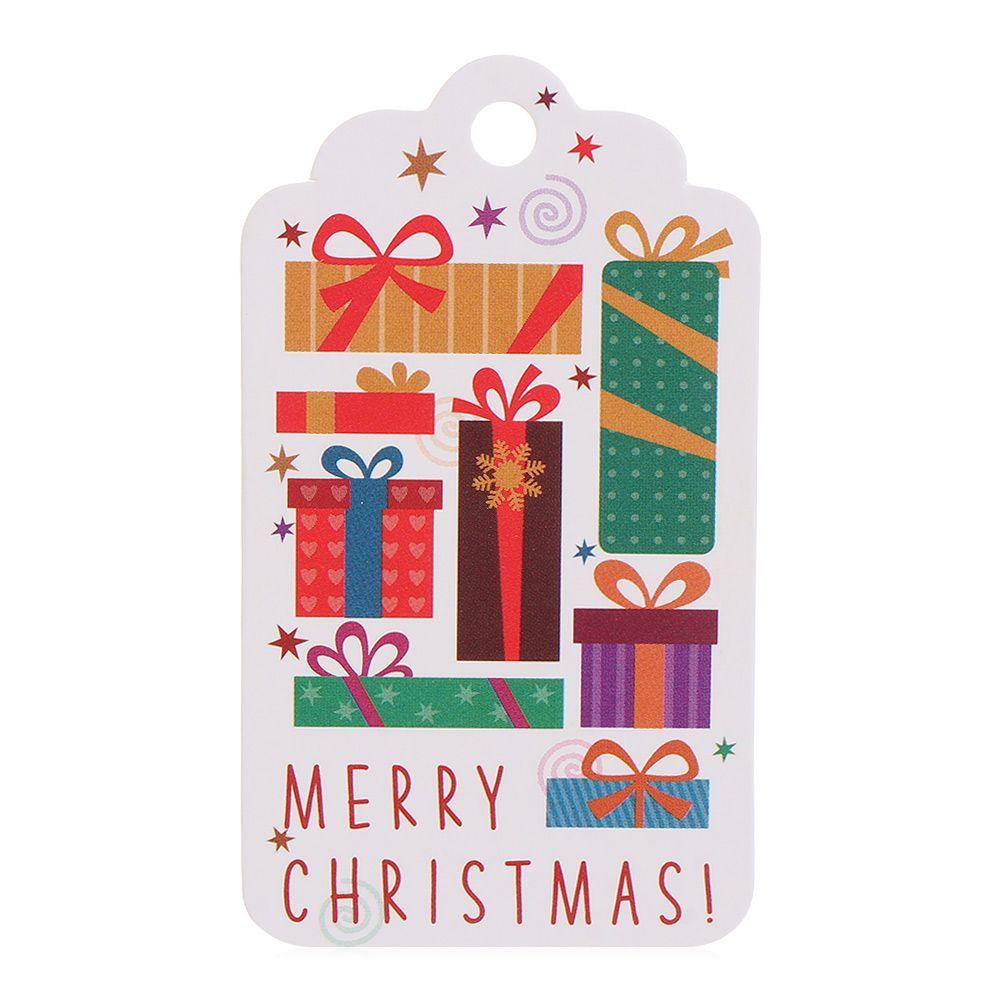 with Rope Santa Claus Gift Wrapping Christmas Paper Tags Xmas Decorations Gift Cards Hanging Label