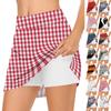 Женская повседневная юбка с высокой талией и принтом, короткая юбка-полусолнце, спортивная юбка, плиссированная юбка