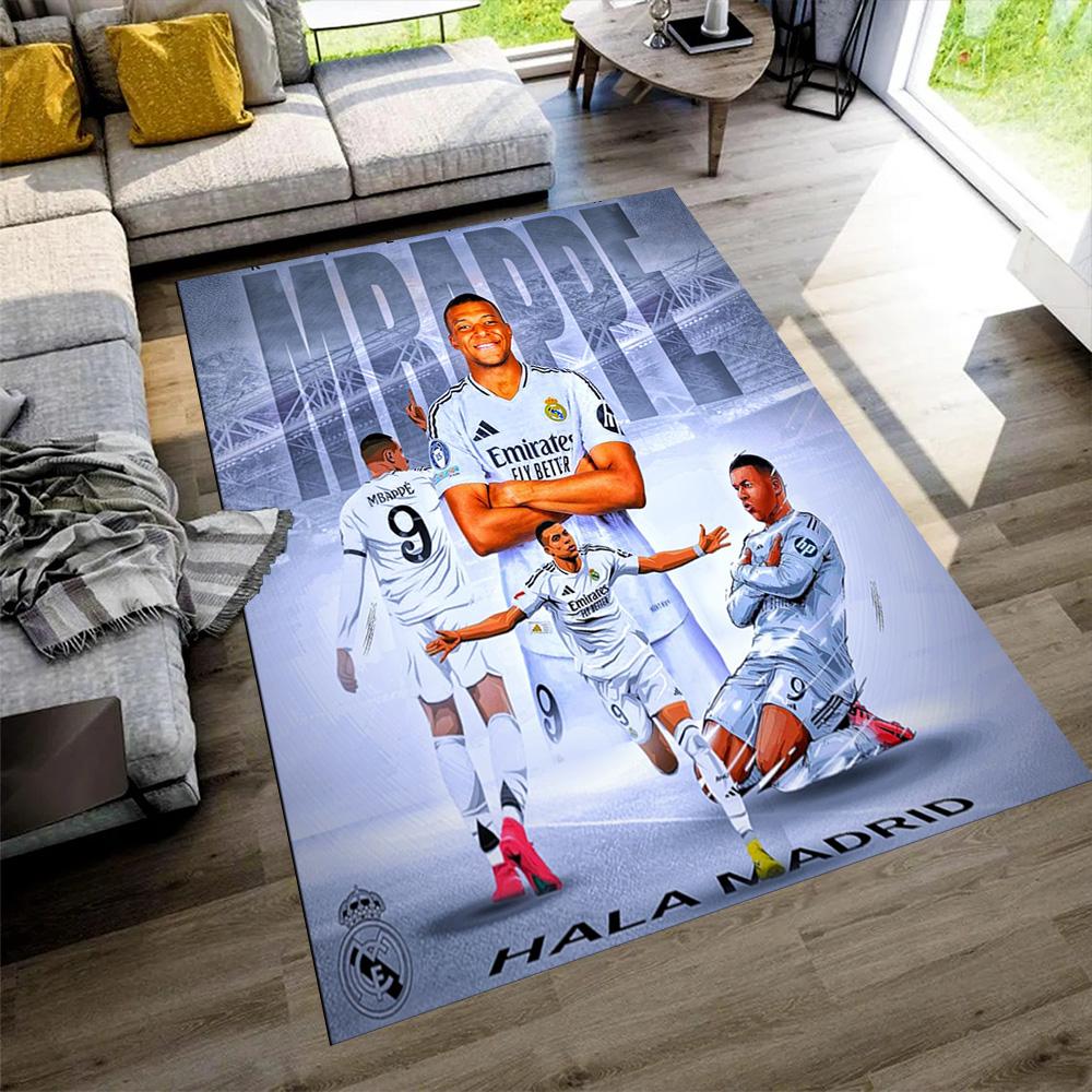 Star Player Kylian Mbappé Carpet Suitable for Bedrooms Outdoor Kitchen Dining Room Anti-slip Rug Office home decor Perfect Birthday Christmas Gift Ide