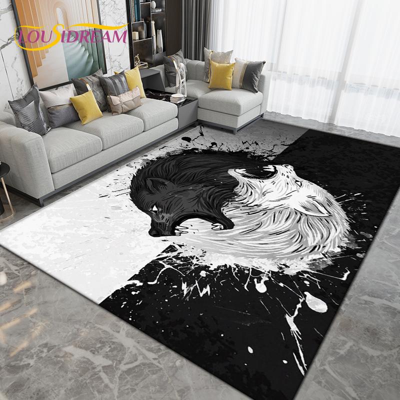 Wolf Wolf Spirit Series Area Rug Large, ковровое покрытие для гостиной, спальни, дивана, кухни, ванной комнаты, коврик для двери, нескользящий напольный коврик в подарок