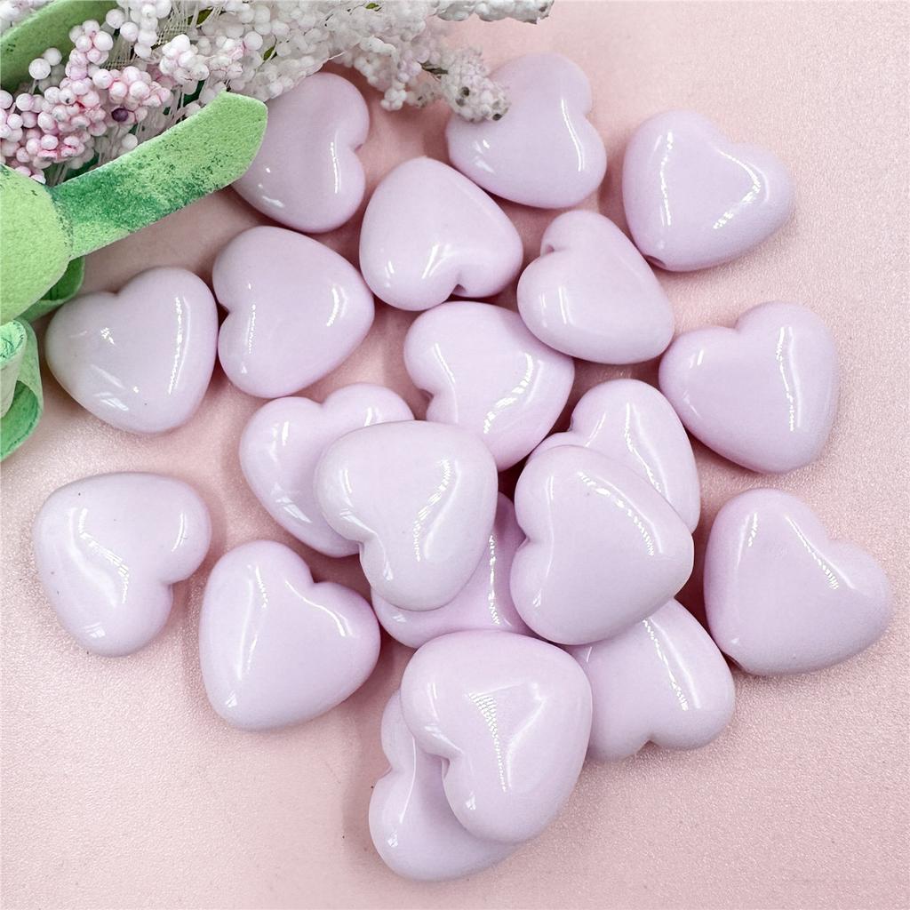 Сплошной цвет 18,8*17,2 мм DIY материалы ручной работы мода для ожерелья серьги изготовление 20 шт/пакет бусины в форме сердца акрил