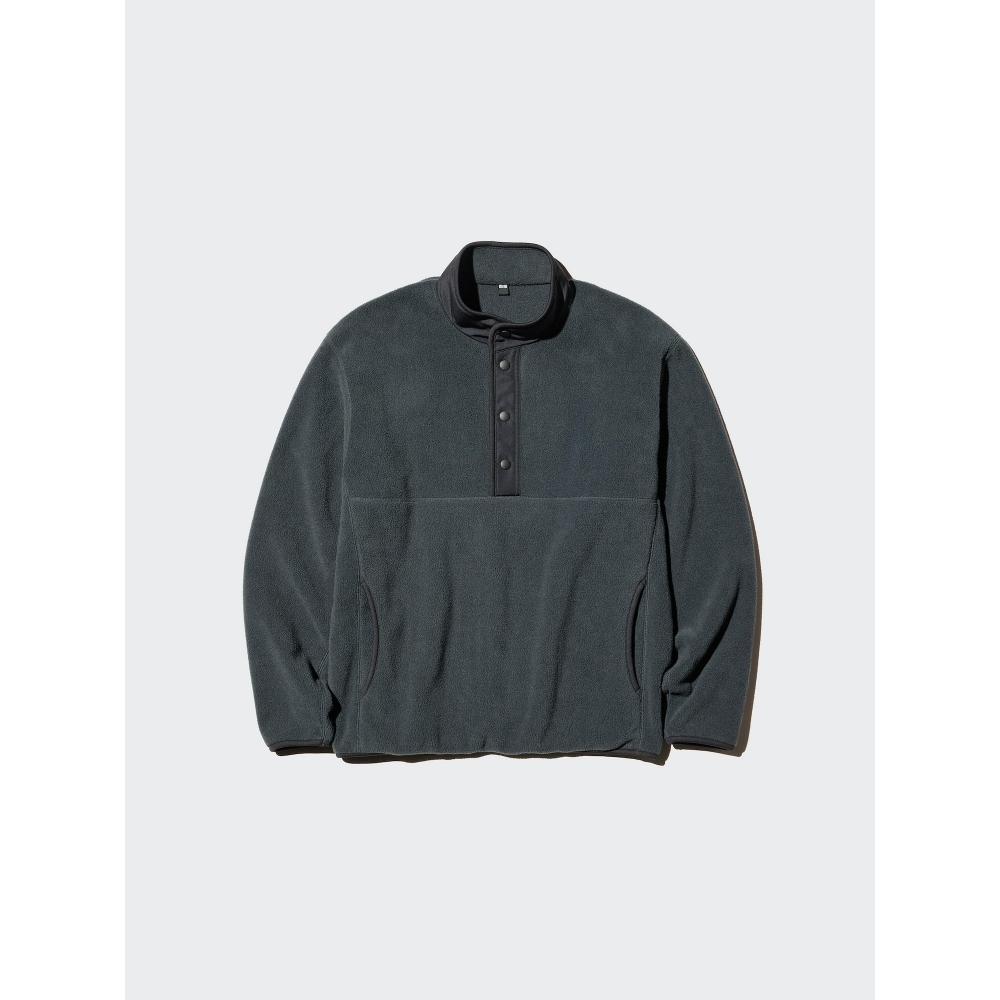 Uniqlo Японский флисовый пуловер на пуговицах