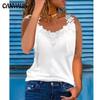 Women's Fashion Vest Summer Plus Size Casual Shirts Lace Sewing Sleeveless Tops