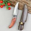 Кухонный нож из кованой нержавеющей стали, нож для обвалки мяса, нож для чистки фруктов, нож для стейка, деревянная ручка с чехлом