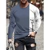 Outdoor Street Fashion Crewneck Men's Long Sleeve T-shirt Autumn New Letter Print Casual Long Sleeve Daily Casual Men's Top