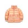 Li Ning X Disney Mickey Collaboration Sports Fashion Series Теплая ветрозащитная короткая куртка-пуховик с воротником-стойкой Женская верхняя одежда оранжевого цвета AYMQ458-3