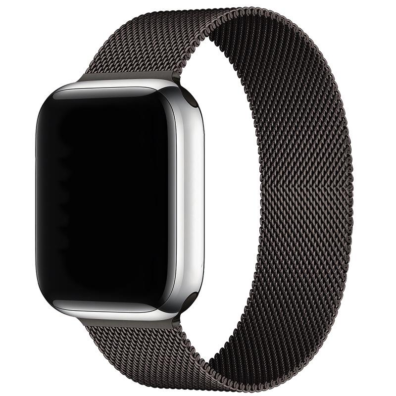 Совместим с Apple Watch S10 Магнитный стальной миланский ремешок для iWatch 5-9 SE.