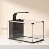24L Home Glass Aquarium With Integrated Filter And LED Light 45x25x25.5 Cm Black