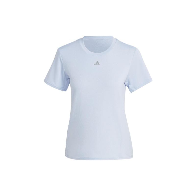 adidas Heat.Rdy Sweat-Conceal однотонная футболка с круглым вырезом и короткими рукавами, женские топы, голубой II3245