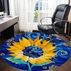 1pc Sunflower Artwork Chair Carpet for Office, Non slip, Soft and Durable Office Rug