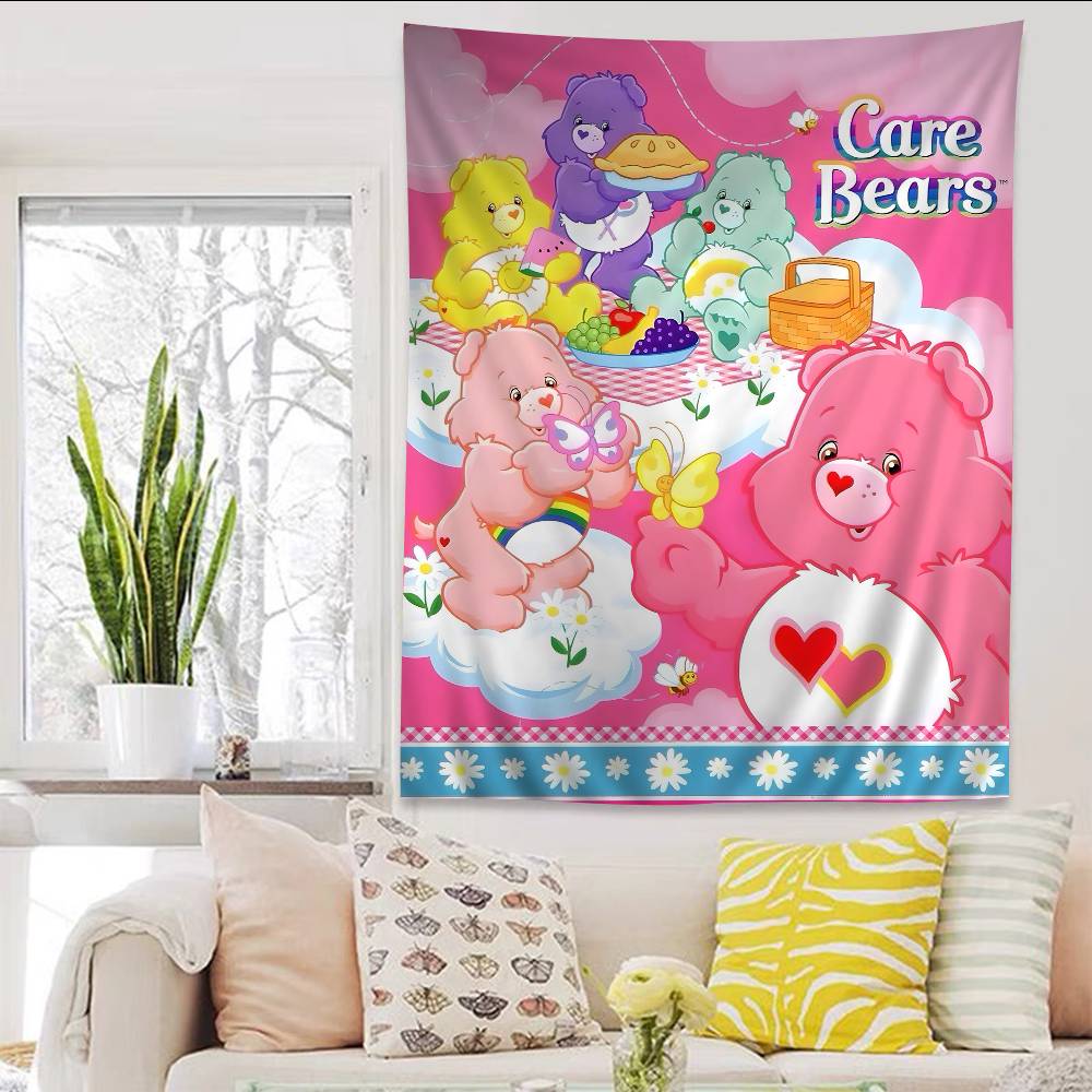 Care Bear American Retro Cartoon Cute Diy Wall Tapestry For Living Room Home Dorm Decor Wall Art Decor