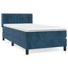 Maison Exclusive - Sommier à lattes de lit avec matelas Bleu foncé 90x200 cm