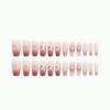 24Pcs False Nails Cute Rabbit Fake Nails Love French Nail Tips Fashion Nail Art Tools with Glue