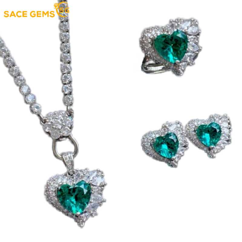 Sace Gems Классические кольца из медного сплава с цирконием, серьги, кулон, ожерелье, комплекты ювелирных изделий, подарки для свадебной вечеринки