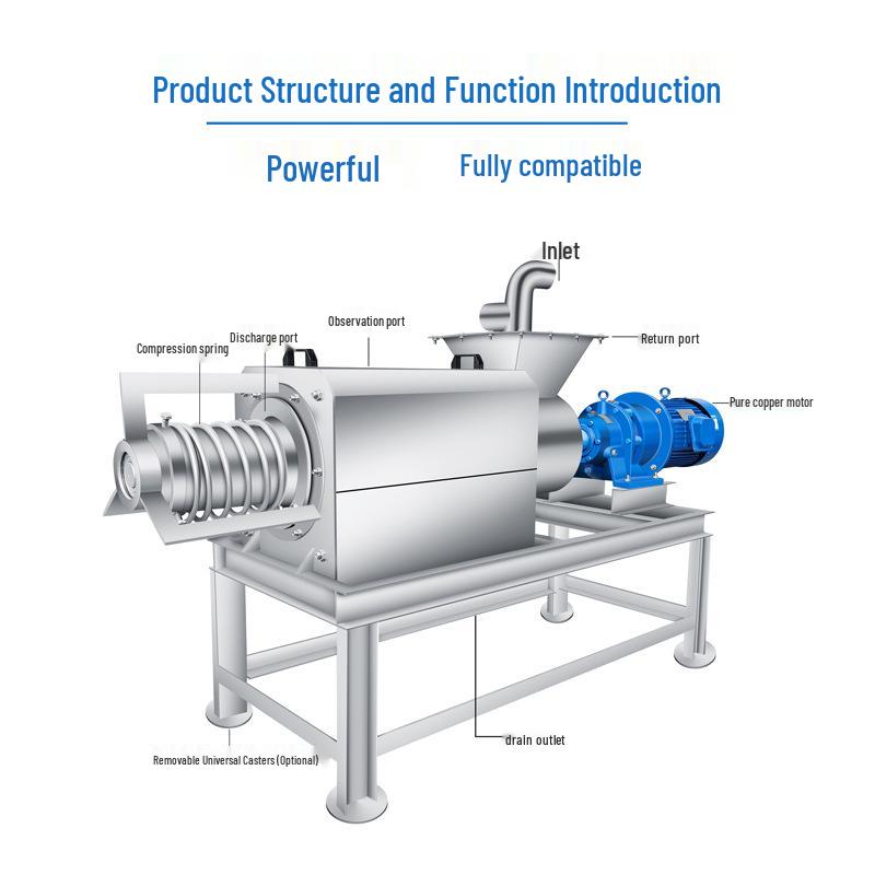 Pig and Poultry Manure Solid-Liquid Separator and Sweet Potato Residue Dewatering Machine