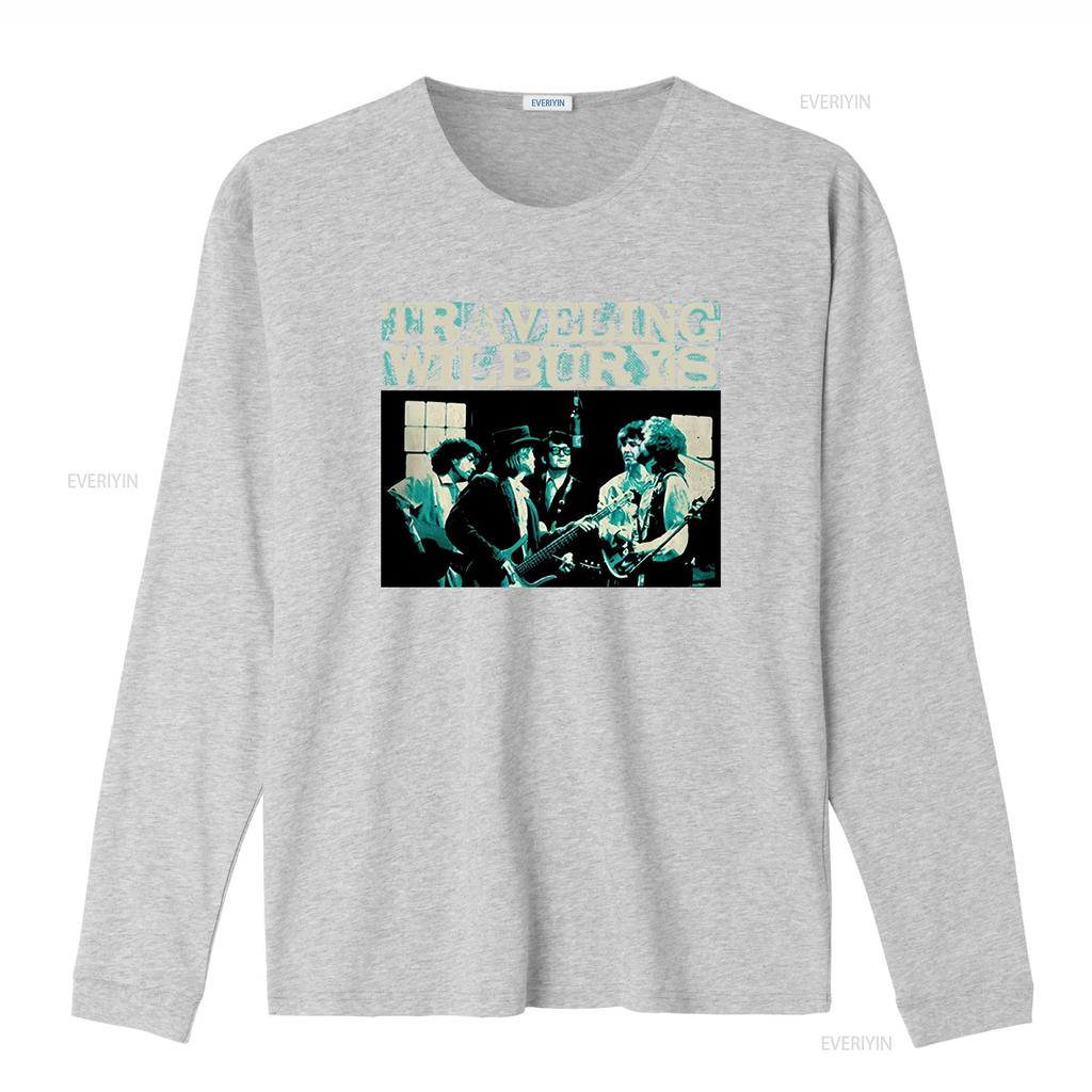 The Traveling Wilburys Performing Official Band Mens T Shirt Rock Music Fans Cool Design vintage Washed streetwear homme Soft