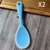 2pcs Silicone Rice Spoon New Half Transparent Thickened Non Stick High Temperature Resistant Easy Clean Kitchen Spatula Scoop Suitable for Rice