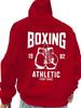 Boxing Athletic Fight Hard 1982 Vintage Boxing Gloves Graphic Hoodie Unisex Casual Pullover Hooded Sweatshirt