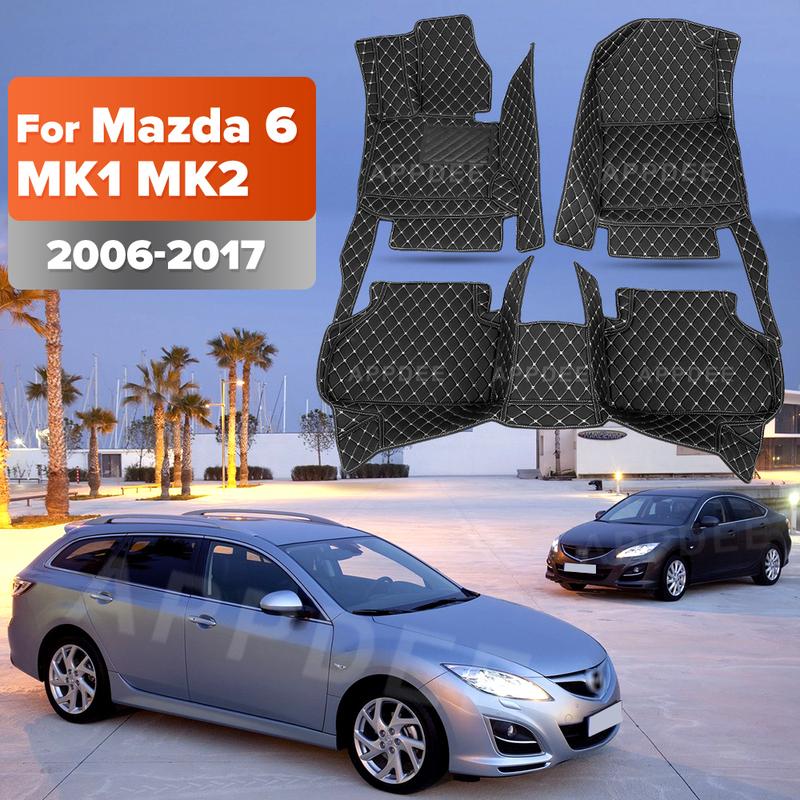 Автомобильные коврики для Mazda 6 2006 2007 2008 2009 2010 2011 2012 2013 2014 2015 2016 2017 Автомобильные подушечки для ног Аксессуары для интерьера
