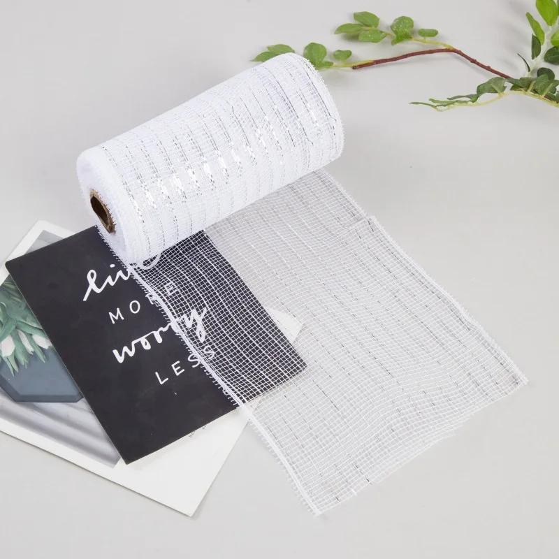 1 рулон рождественской сетчатой ленты DIY венок бант лента рождественская елка украшения для дома 2024 рождественские подарки Navidad Noel Новый год 2025