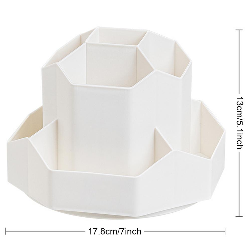 Настольный органайзер для канцелярских принадлежностей на 9 слотов, коробка для хранения канцелярских принадлежностей, вращающаяся на 360 градусов, симпатичная чашка-карандашница для домашнего офиса и школы