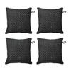 Набор черных чехлов для подушек (4 шт), TOFTO Cushion Cover Black Outdoor/Indoor Set,