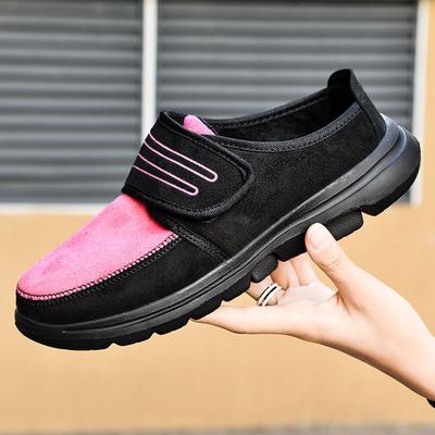 Осенне-зимние новые мужские кроссовки для ходьбы, легкие, с мягкой подошвой, удобные, с каблуком-мешком, хлопковые тапочки для женщин и мам, теплая домашняя повседневная обувь прилив