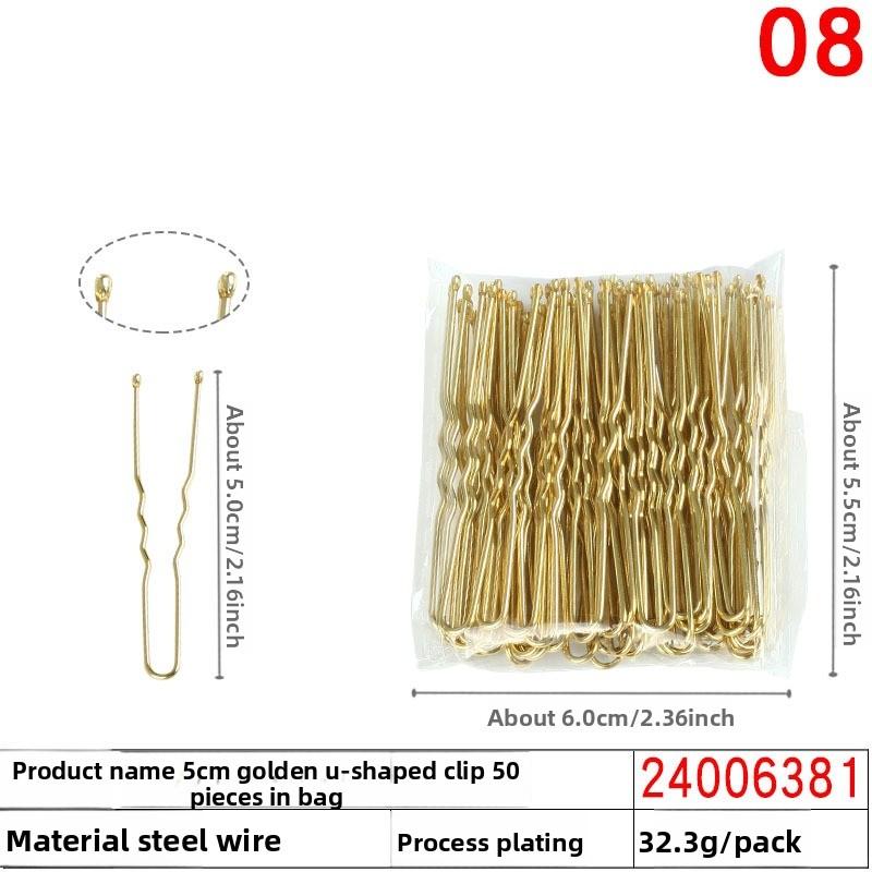 Черная бесшовная шпилька U-образной формы, незаменимая для пучков, фиксирующие шпильки для волос, женские шпильки-одна линия и заколки-шпильки