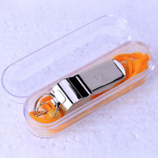 Coach Whistle with Lanyard Loud Crisp Sound Solid Color Neck-hanging High Decibel Football
