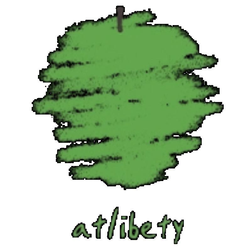 Повседневная свободная футболка черного цвета с принтом зеленого яблока и текстом Atlibety для повседневной носки и уличного стиля