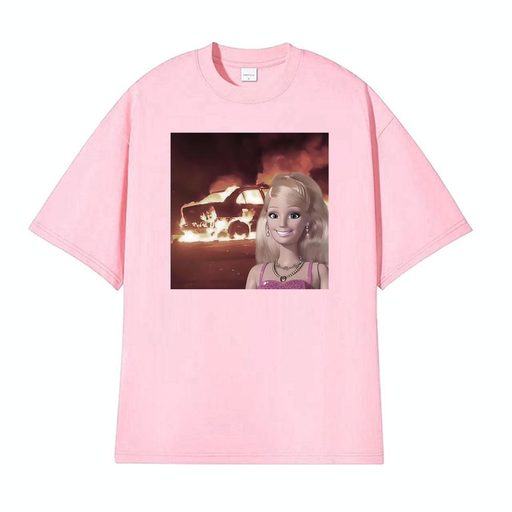 Vintage Doll Face Meme Comfort Weird Aesthetic T Shirt Unisexs Clothes Fashion Street T Shirts Summer Casual Short Sleeve Tshirts