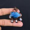 Labradorite Pendant, Handmade Gemstone Copper Electroformed Pendant Antique Jewelry, For Gift Silver Jewelry
