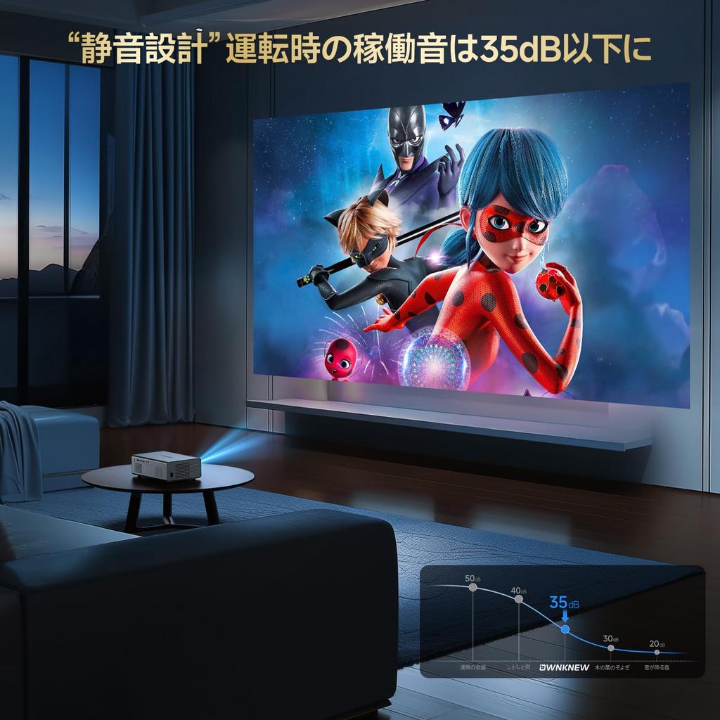 Netflix Certification APP Available Compatible with Mobile TV OWNKNEW Projector Small for Home Use High Brightness 4K Compatible Easy To Use Electric