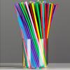 Flexible  Party Disposable Plastic Drinking Straws - Assorted Colors 100PCS
