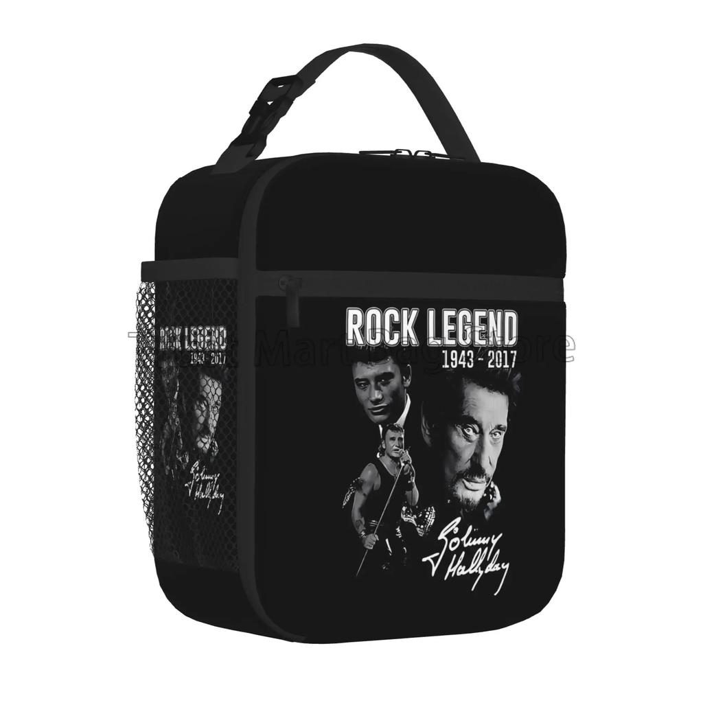 Изолированная сумка-ланчбокс Johnny Hallyday, многоразовая, портативная, водонепроницаемая, термосумка-ланчбокс, сумка-тоут Oxford Bento для работы, пикника