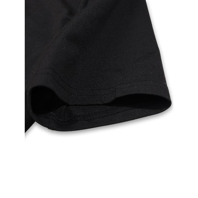 Мужская футболка с принтом, короткий рукав, европейский размер, с сетчатой буквой "J" | Средняя эластичность, модный стиль, свободный круглый вырез, удобная