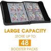 Booster Pack Binder, Holds 48 Booster Packs, 4-pocket Booster Pack Holder With 12 Sleeves, Display Protector