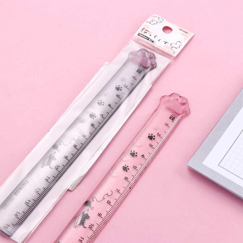 Stationery Plastic Kids Gifts Painting Cats Claw Ruler Scale Ruler Straight Ruler Measuring Ruler