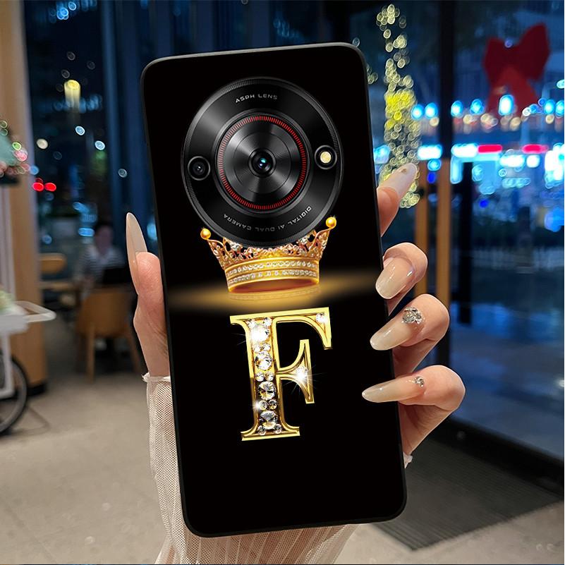 Ударопрочный Мягкий Чехол Для Телефона Для ZTE Blade A75 5G/ Nubia Focus 5G Яркий Цвет и Привлекательный Узор с Буквой Короны