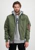 Зимняя куртка Alpha Industries MA-1 D-Tec Hood Bomber Jacket (183110) sage green (183110-001)
