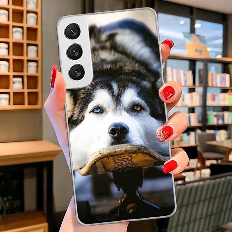 Siberian Husky Dog Cover Phone Case For Samsung Galaxy S26 S25 Edge S24 Ultra S23 S22 Plus S21 S20 FE Soft Fundas Shell Galaxy S