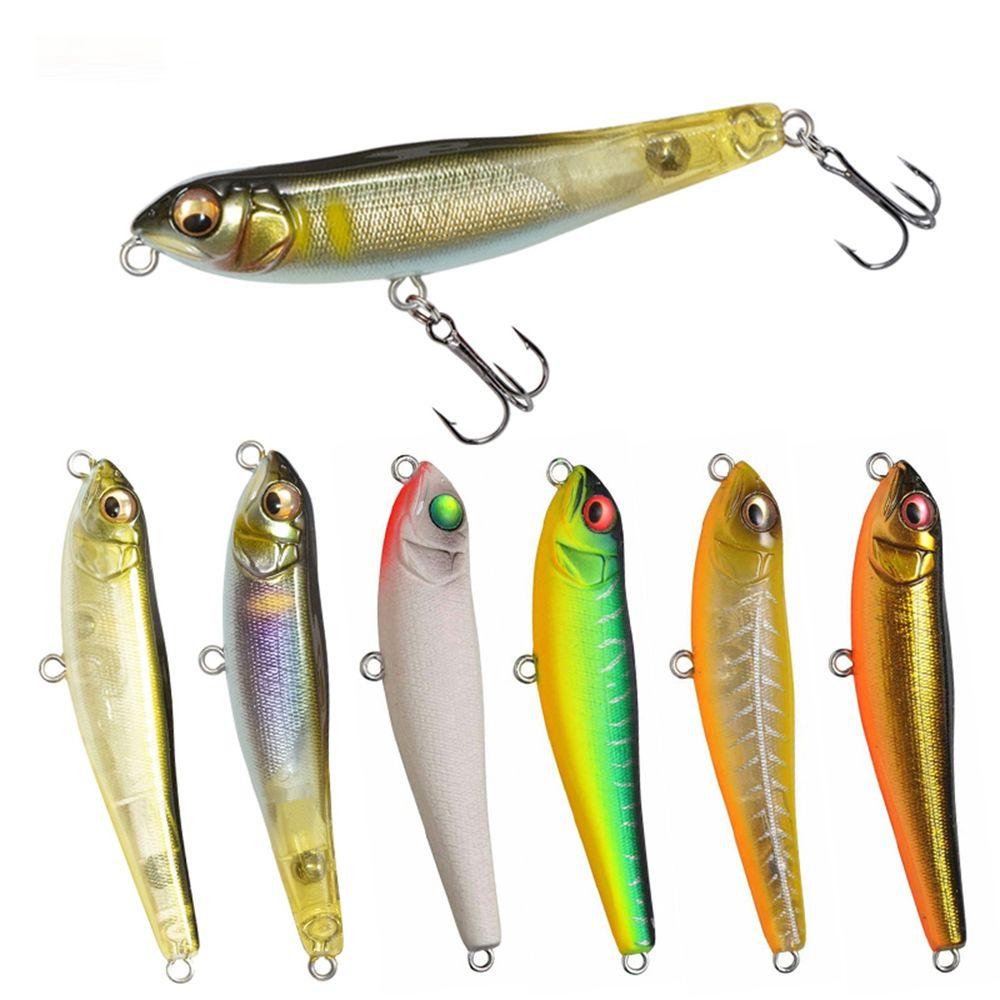 Outdoor Tackle Useful Minnow Lures Pencil Baits with Steel Ball Fish Hooks Winter Fishing
