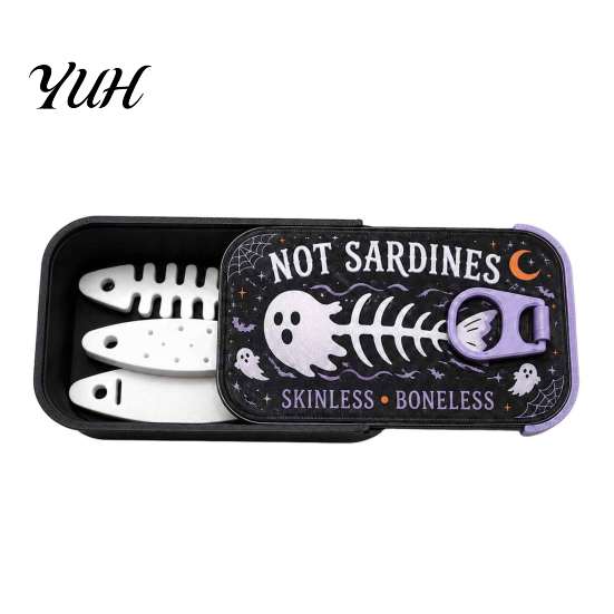 Compact Storage Box for Daily Use Halloween Jewelry Box, 3D Printed Small Keepsake with Fish Decorative Gift Women Shaped Holder, Gothic Organizer