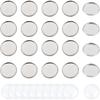 UNICRAFTALE 50 наборов 16 мм заготовки купольные плоские круглые наборы для изготовления кабошонов своими руками, 304 нержавеющая сталь, чашки-безели с гладким краем и прозрачные стеклянные кабошоны для