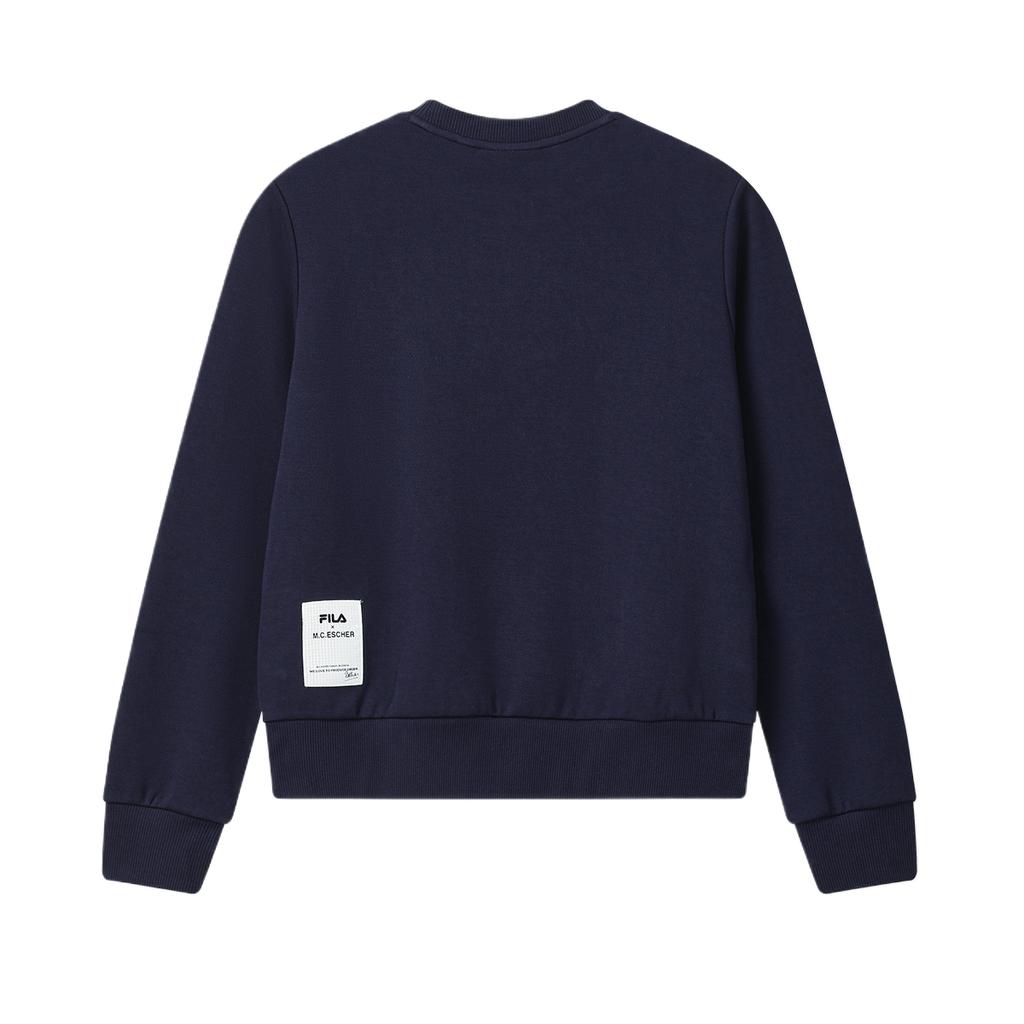 Fila Пуловер с круглым вырезом Heritage Удобная простая толстовка Женская толстовка F11W548230FLB