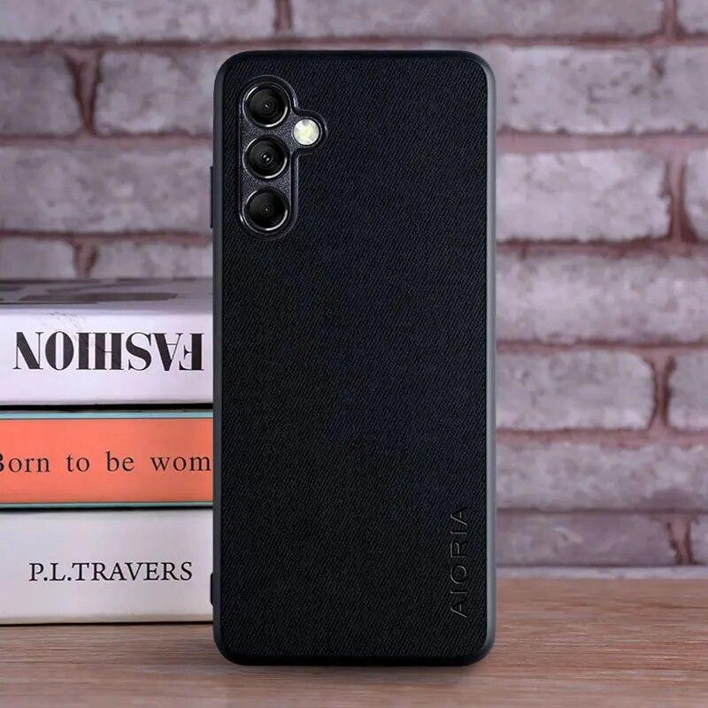 Чехол для Samsung Galaxy M14 5G, чехол, роскошный текстильный кожаный чехол, мягкий жесткий чехол для телефона, чехол для samsung galaxy m14, чехол