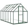 Green Greenhouse with Foundation Frame 334 x 169 x 195 cm Aluminum