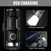High Lumens 4/6/8*P35 LED Flashlight USB Rechargeable Flashlights Tactical Emergency Light Mini Torch with Tail Magnet