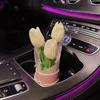 Креативное украшение салона автомобиля Милые поделки Орнаменты Автомобильный букет из тюльпанов Декоративные принадлежности Украшение центральной консоли автомобиля Подарки
